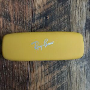 Ray-Ban designer Yellow sunglasses glasses case only clamshell lined
